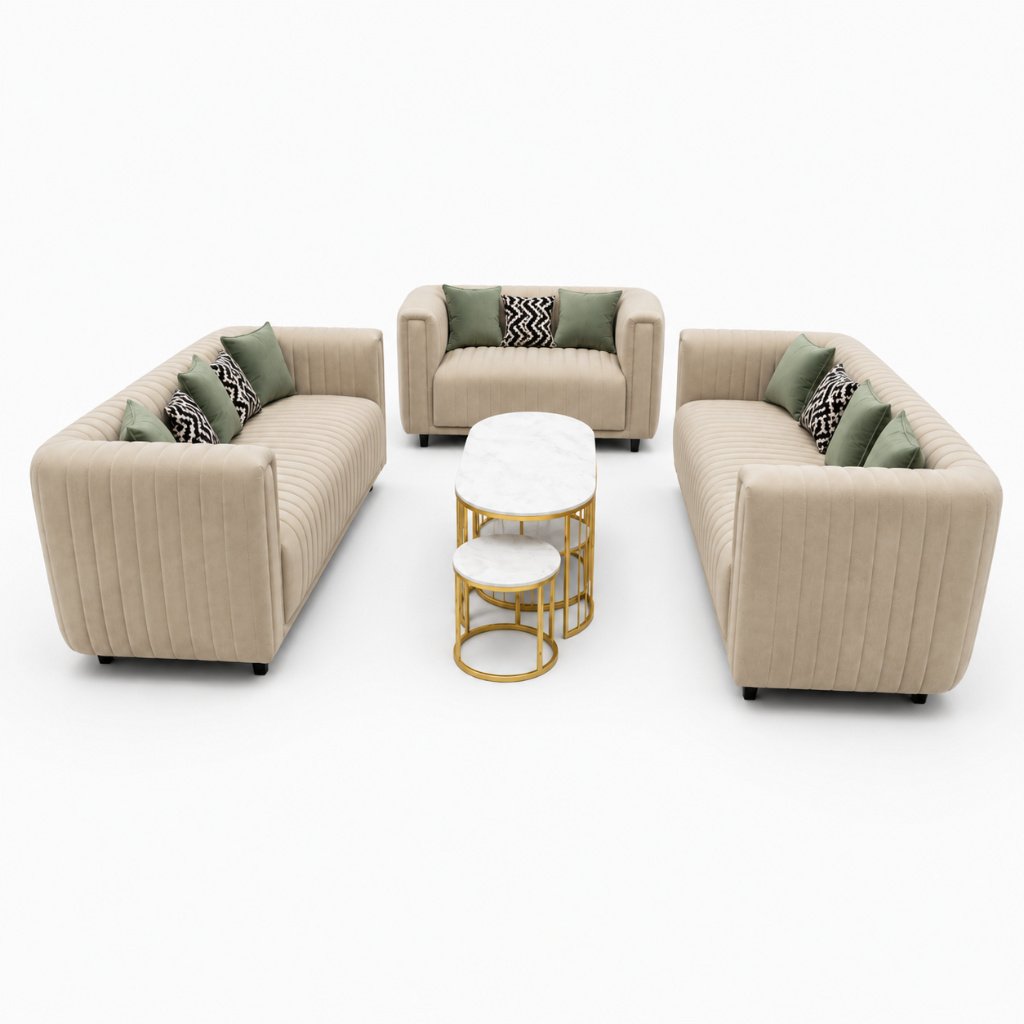 Luxe Curve Channel-Tufted Upholstered Sofa - image 4