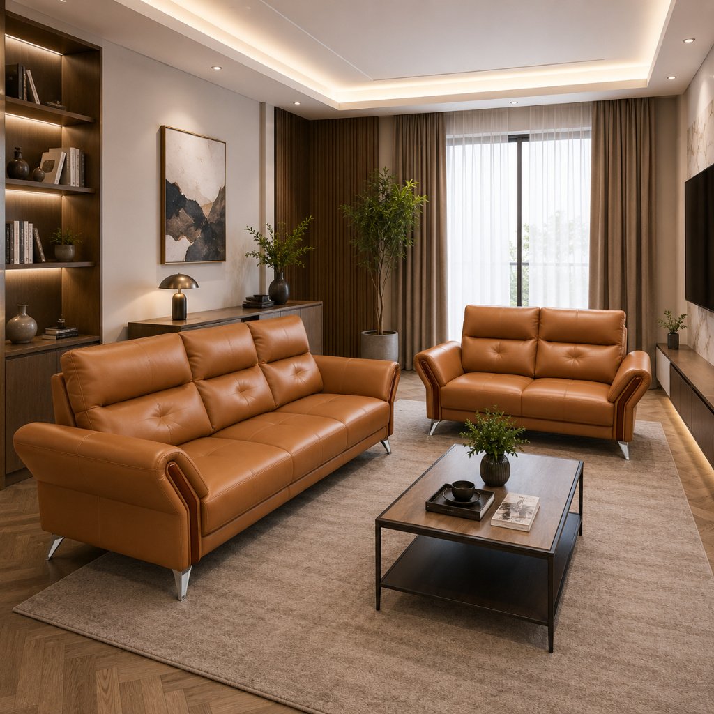 Urban Luxe Leatherette Sofa Set - image 2