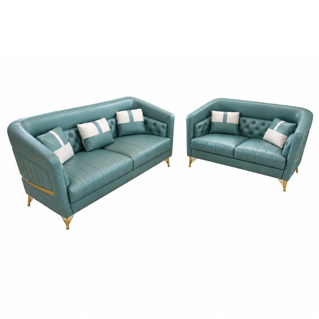 Aqua Luxe Designer Sofa Set - image 2