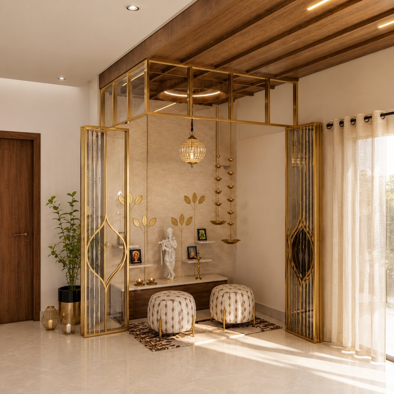 PVD Pooja Folding Partition - image 2