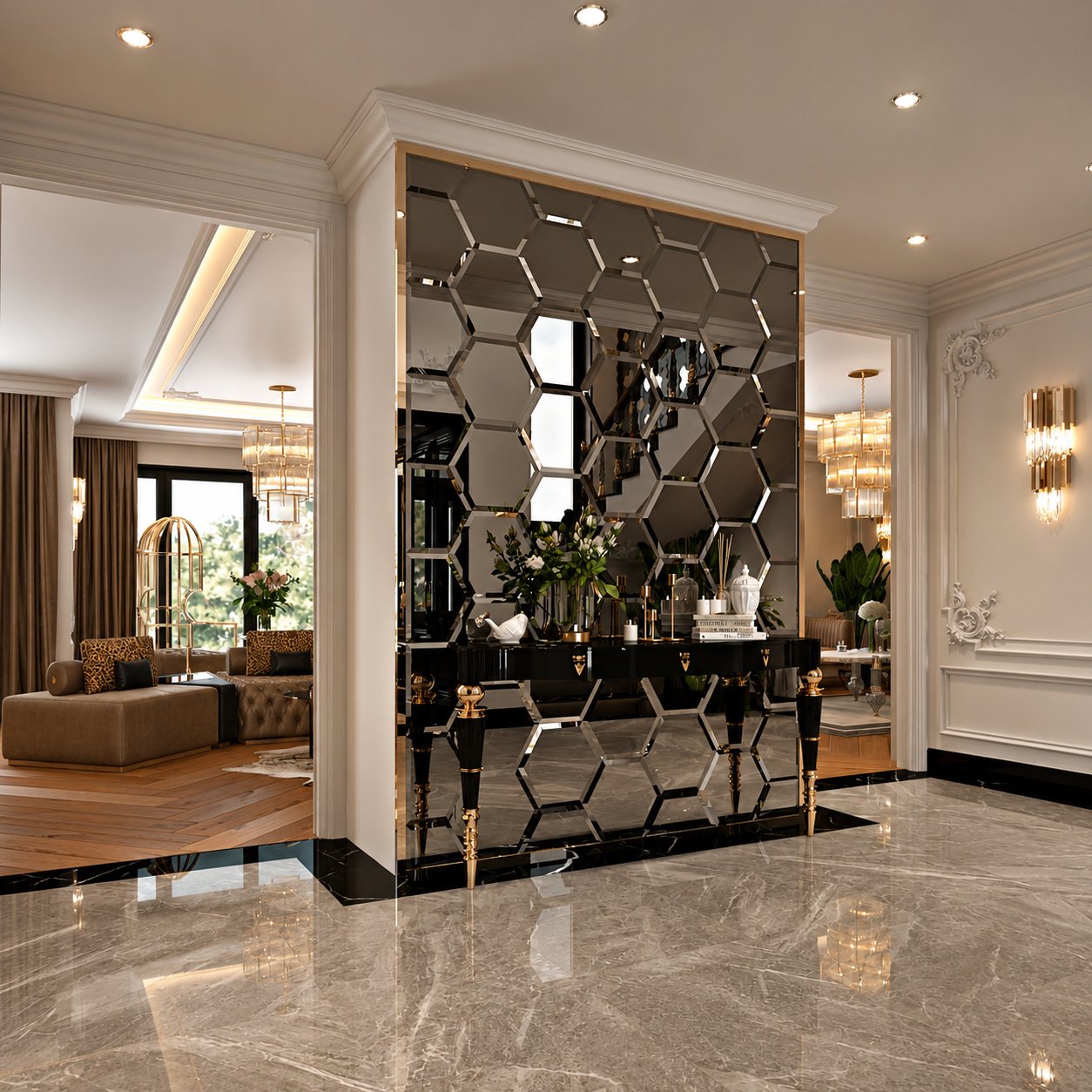 Wall Decor Diamond Glass