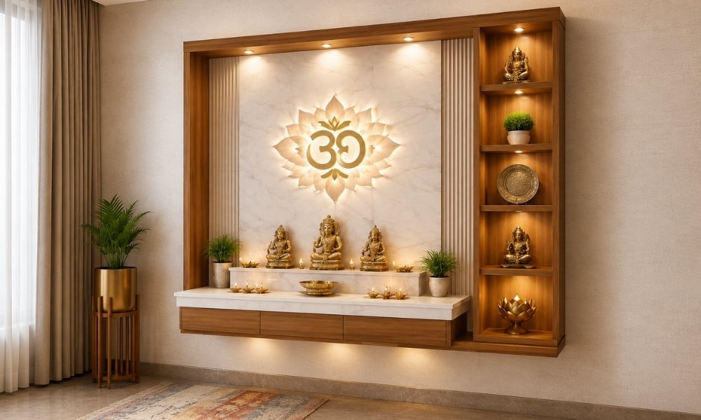 Wall Mounted Mandir