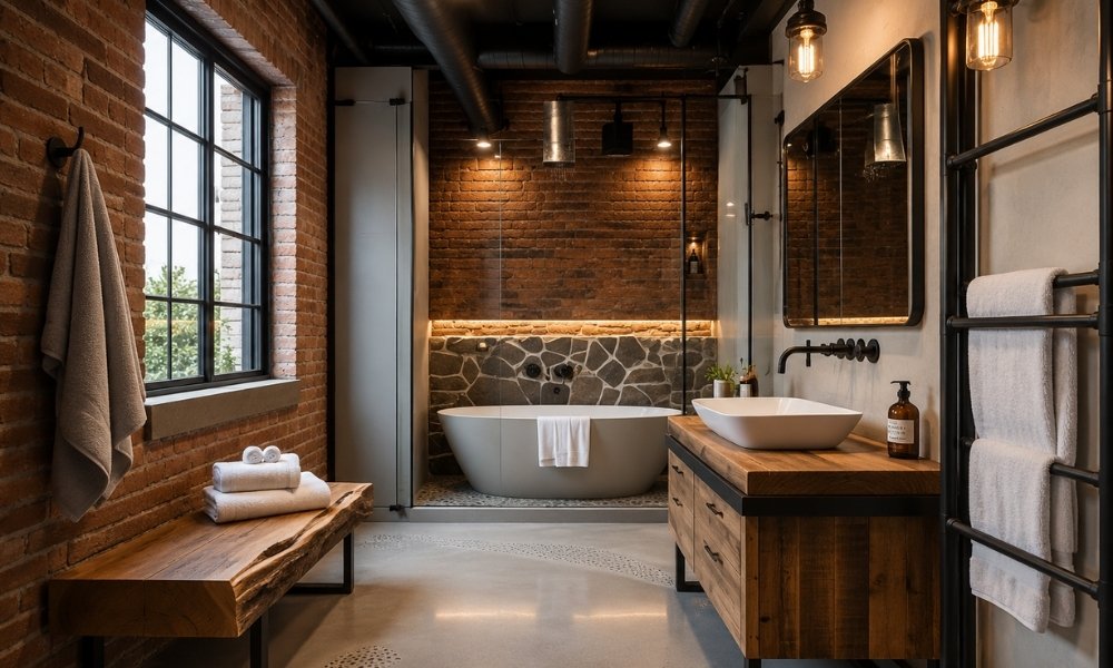 Industrial Loft Bathroom