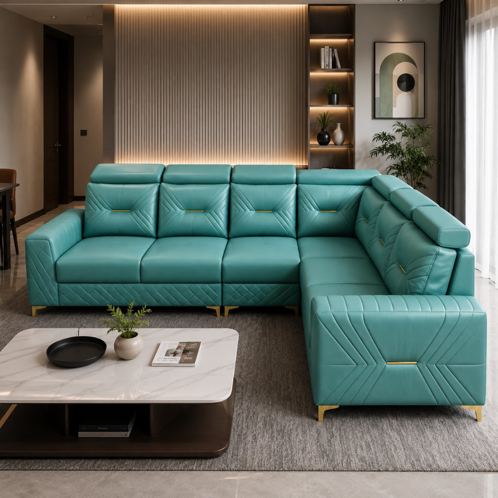 Aqua Elite L-Shape Recliner Sofa