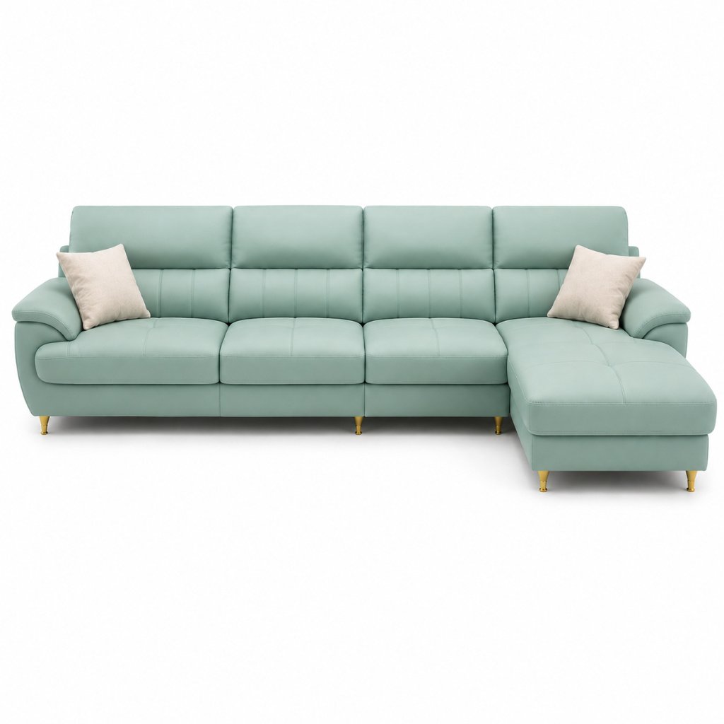 Aqua Luxe L-Shape Corner Sofa with Ottoman - image 4