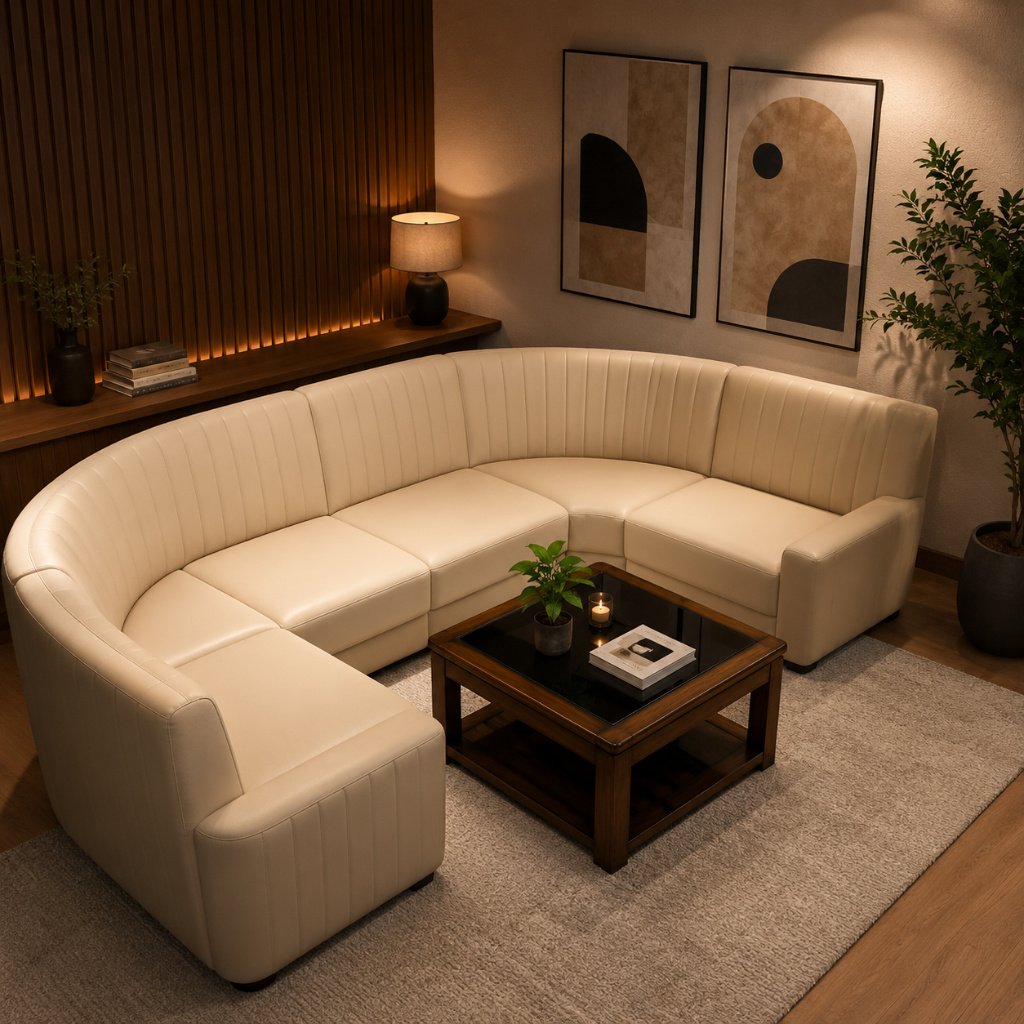 Executive Curved Reception Lounge Sofa - image 2